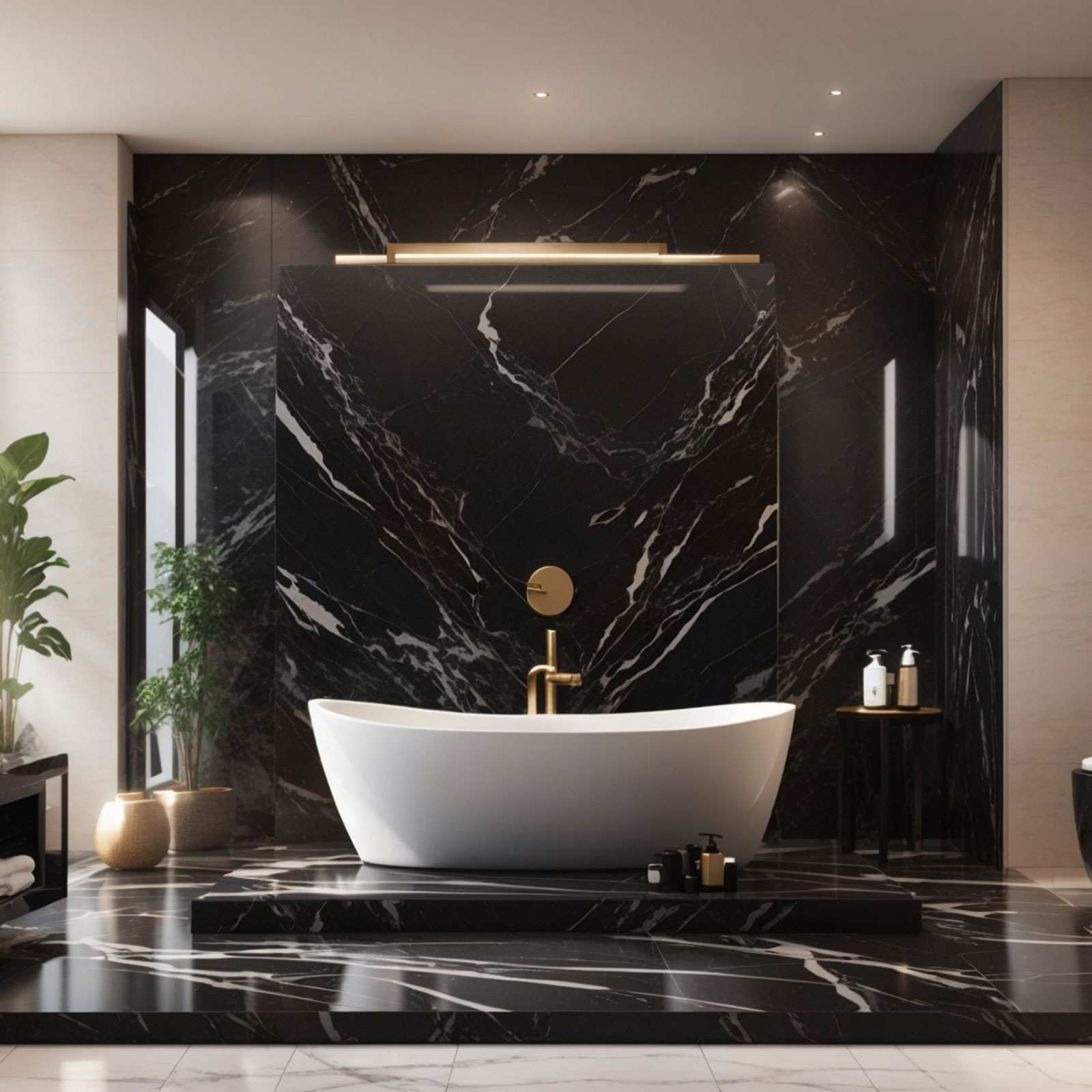 black marble bathroom design